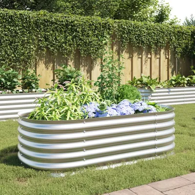 Produktbild von Möbel Garten-Hochbeet 160x80x44 cm Verzinkter Stahl Silbern - Beete 45519