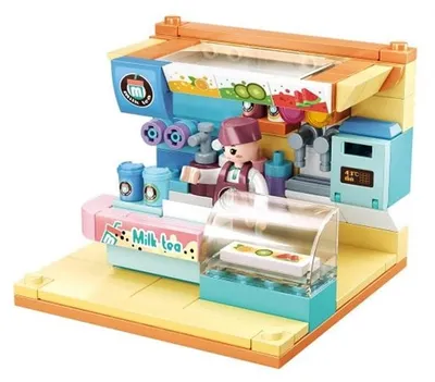 Produktbild von Sluban Mini Zimmer Bausteine Saftbar - 108 Teile - DIY Raum Bausatz ab 7 Jahren