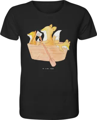 Produktbild von Mr. & Mrs. Panda T-Shirt Fuchs Kanufahren Größe L - Schwarz - Geschenk, Kanu fahren, Oberteil, Paddeltour, Shirt, Tshirt, Kanuverleih, Schule, Fun, Kanutour, Herren