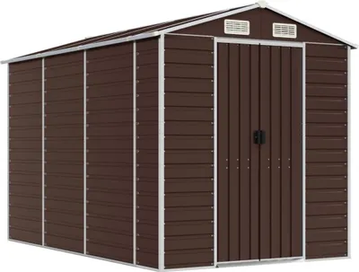 Produktbild von vidaXL Gartenhaus Braun 191 x 300 x 198 cm Verzinkter Stahl