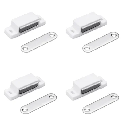 Produktbild von Navaris 4x Türmagnet Magnetschnäpper stark - Tür Magnet Haltekraft 14kg - Magnetverschluss Schrank - Türmagnete Magnet Schranktür - Schrankmagnete