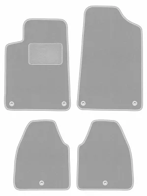 Obrázok produktu pre Velúrové autokoberce pre: Peugeot 607 1999-2010 (sedan) – sada 4 ks, sivé, na mieru – Wielganizator OSLO
