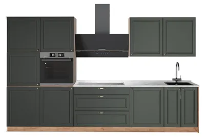 Obrázek produktu pro Kuchyňský kout Vicco Fame-Line Zelená zlatá země/Zlatý mocný dub 340 cm, PD Mramor, Model 64602