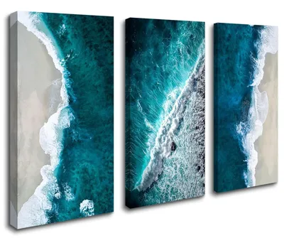 Productafbeelding van Canvas wanddecoratie, afbeelding van oceaan golven, 120x80 cm