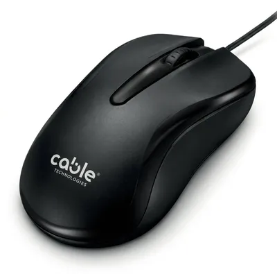 Produktbild von Kabelgebundene USB-Maus ergonomisch beidhändig optisch hohe Präzision 3 Tasten Scrollrad Plug und Play Kabel 150 cm für PC Laptop Windows Mac 1600 DPI