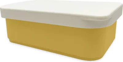 Zdjęcie produktu dla Smikkels lunch box z silikonową pokrywką 900ml żółty - praktyczny lunch box