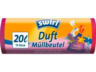 Produktbild von Swirl Duft-Müllbeutel Vanille-Lavendel 20 L 12 Stück