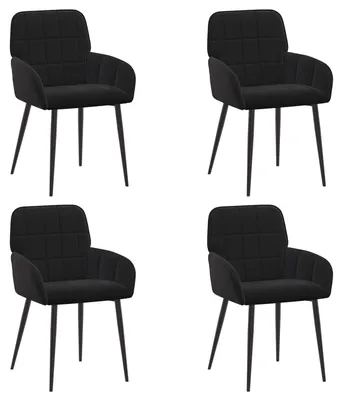 Produktbild von vidaXL Esszimmerstühle 4 stk. Samt Schwarz 57 x 50 x 85 cm