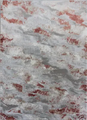 Produktbild von Rechteckiger Stückteppich 140x190 COVINA 1 - weiß / grau / rot