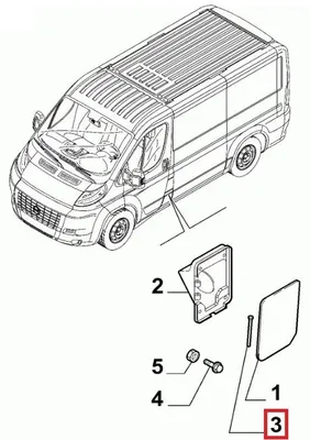 Immagine prodotto di Fiat originale Fissaggio rivestimento bocchettone di rifornimento carburante Ducato 250 1363141080