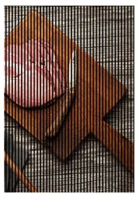 Produktbild von Akustikpaneele mit Digitaldruck Jausn01 19 x 1693 x 2400 mm Schinken Messer Schneidebrett MDF PET-Fasern Wandpaneele Braun Rot Grau 3 Einzelplatten