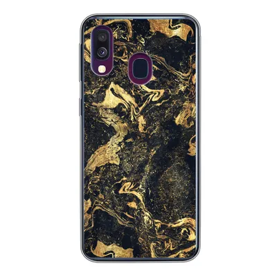 Produktbild von MuchoWow® Handyhülle Schutzhülle Hülle für Samsung Galaxy A40 Marmor - Luxus - Gold Silikon Softcase Handy Hülle - Handy-Tasche