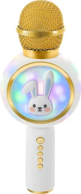 Produktbild von Izoxis 27047 Kabelloses Bluetooth-Karaoke-Mikrofon „Hase“, 800 mAh, weiß