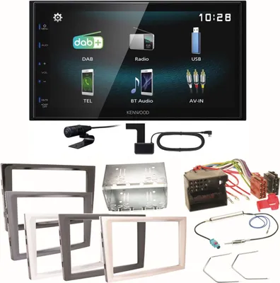 Produktbild von Kenwood DMX-125DAB Bluetooth Einbauset für Opel Astra H Corsa D Zafira B Antara