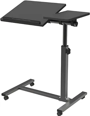 Produktbild von Livista Laptoptisch - Betttisch mit Rollen - Bettlesetisch - Laptopständer - Beistelltisch auf Rollen -