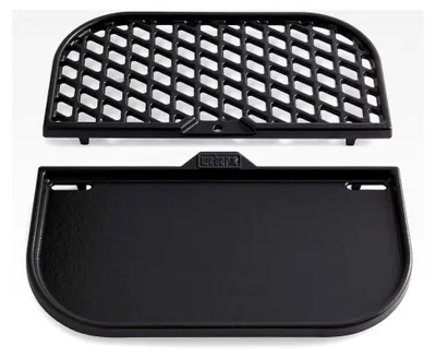 Produktbild von Sear Grate und Plancha für das Gourmet BBQ System - 2-in-1 Einsatz zum Anbraten oder Flachgrillen – Schwarz