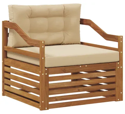 Image de Canapé d'extérieur vidaXL, couleur naturelle et beige