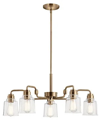 Produktbild von Zeitgenössischer Kronleuchter Aivian Stahl Antique Brass 5 Lichter E27