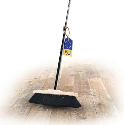 Immagine prodotto di Scopa per telecamera con manico robusto in vero crine di cavallo e setole morbide - Scopa a 4 pezzi in crine misto per pavimenti in laminato e parquet
