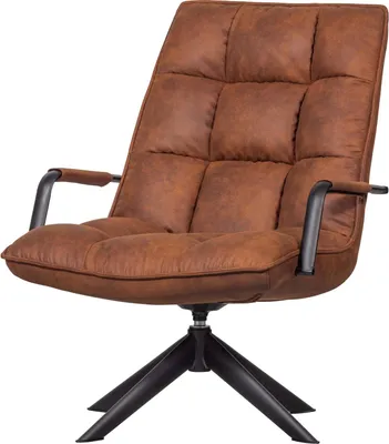Produktbild von jouke drehsessel mit armlehne kunstleder cognac