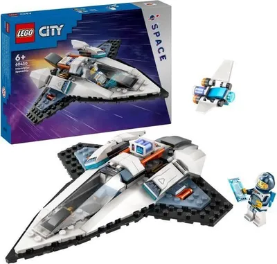 Productafbeelding van LEGO 60430 City Ruimteschip, ruimtespeelgoed, astronaut minifiguur, bouwspel voor kinderen vanaf 6 jaar, robotdrone