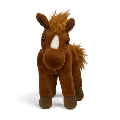 Produktbild von Kuscheltier Pferd 37 cm braun-weiß – Weiches Plüschtier, Stofftier