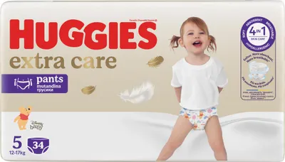 Zdjęcie produktu dla Jednorazowe pieluchomajtki HUGGIES® 5 Extra Care Pants (12-17 kg) 34 szt