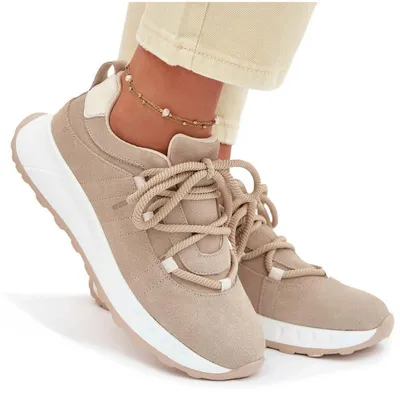 Produktbild von Leder Wildleder Damensneaker Beige Bemela 41