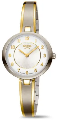 Image de Montre dame Boccia 3377-01 titane pur, plaqué or, verre saphir