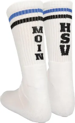 Produktbild von HSV Offiziell Lizenzierte Sportsocken Moin Design Weiß 2er Set Größe 35-38