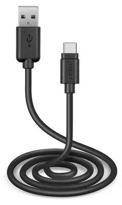 Zdjęcie produktu dla SBS TECABLETC3MTK, 3 m, USB A, USB C, USB 2.0, Czarny