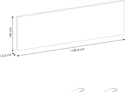 Produktbild von Waschtischplatte 140cm, schwarz matt, PUEBLA-56-BLACK