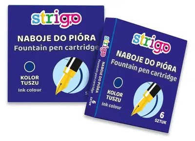 Produktbild von Strigo Naboje do piór wiecznych niebieskie 6 sztuk