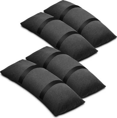 Produktbild von Basisgewichte für den Außenbereich, befüllbare Sandsäcke, wetterfeste Terrassenmöbelgewichte für Schirmständer für den Garten, 4 Stück, Segeltuch, Schwarz