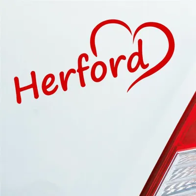 Produktbild von Auto Aufkleber Herford Herz Stadt City Liebe Love Heimat 18x8 cm Rot Sticker Heckscheibenaufkleber