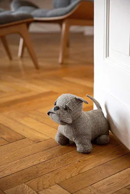 Produktbild von Famanu Türstopper - Dekorative Figur aus braunem Stoff