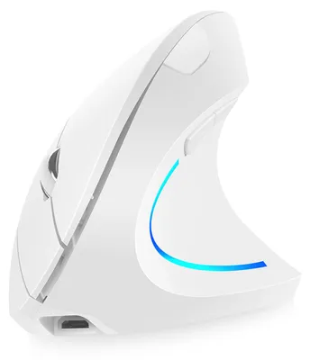 Obrázok produktu pre 2,4 GHz BT bezdrôtová vertikálna myš s duálnym režimom, dobíjateľná myš s RGB podsvietením, 3 úrovne nastaviteľnej rýchlosti pohybu