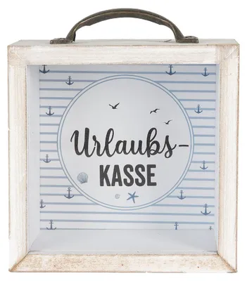 Image de Clayre & Eef Tirelires 15x8x15 cm blanc MDF