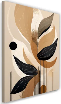 Produktbild von Leinwandbild Beige Abstraktion Formen 40x60 Feeby Beige bild für die wand bereit zum aufhängen