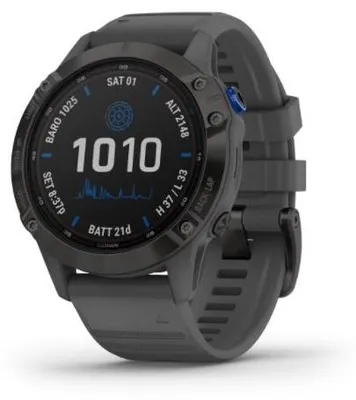 Obrázek produktu pro Garmin Fenix 6 Pro Solar Černá s šedým páskem