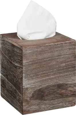 Produktbild von relaxdays Tücherbox Würfel Shabby