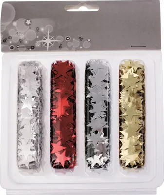 Produktbild von Glorex Pailletten Streusterne rot, gold, silber
