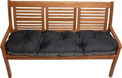 Produktbild von Bankkissen 120x50cm, Sitzkissen outdoor, Gartenkissen, Auflage für Hollywoodschaukel, Bodenkissen Anthrazit