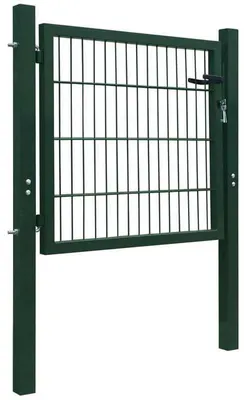 Imagen del producto de Puerta para jardín - Valla para jardín y separación de terrenos - Metal resistente a la intemperie - 105x150 cm - Verde