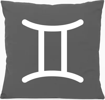 Produktbild von Huuraa Kissen Zwillinge Sternzeichen Zeichen 40x40cm mit Füllung Steel Grey Baumwolle Dekokissen Geschenkidee