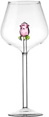 Produktbild von Rosen-Champagnerglas mit Rose im Inneren, Weingläser, Hochzeitsflöten, Champagner, Coupé-Gläser, Trinkgeschirr, Schnapsglas, kreatives Weinglas, zarter Weinbecher für Hochzeit, Party, Abendessen