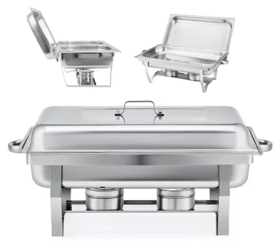 Produktbild von 11 Liter Speisewärmer Edelstahl Buffetwärmer Buffet Warmhaltebehälter Chafing Dish