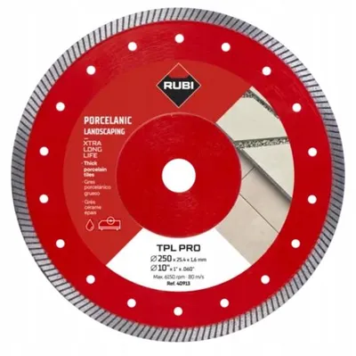 Image de Rubi TPL 250 EXT PRO Disque Diamanté Coupe Grès Porcelaine