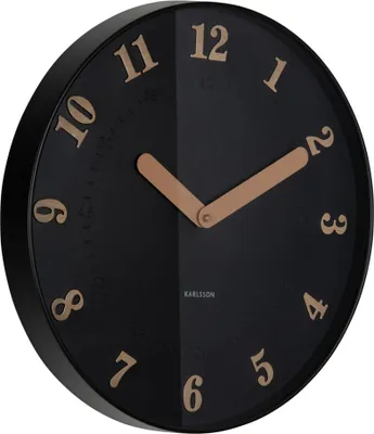 Produktbild von Karlsson - Amena Wanduhr - Schwarz - Ø40cm