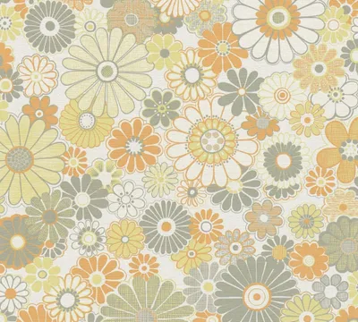 Obrázek produktu pro Vliesová tapeta 39535-3 Retro Chic květy oranžová